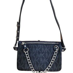 Michael Kors Logo Vegan Leather Fanny Pack Purse in Black 554131 L